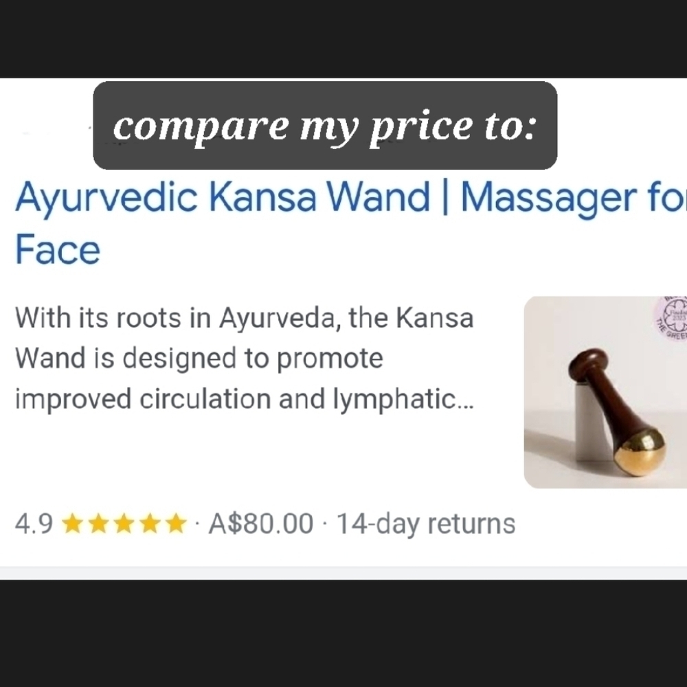 Brass Kansa Massage Wand with Canister - Picture 7 of 8